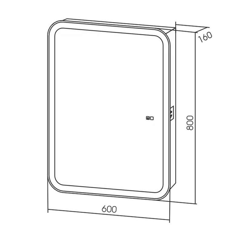 Зеркало-шкаф Silver Mirrors Фиджи - 2 Flip 60 (подогрев, сенсорный выключатель)