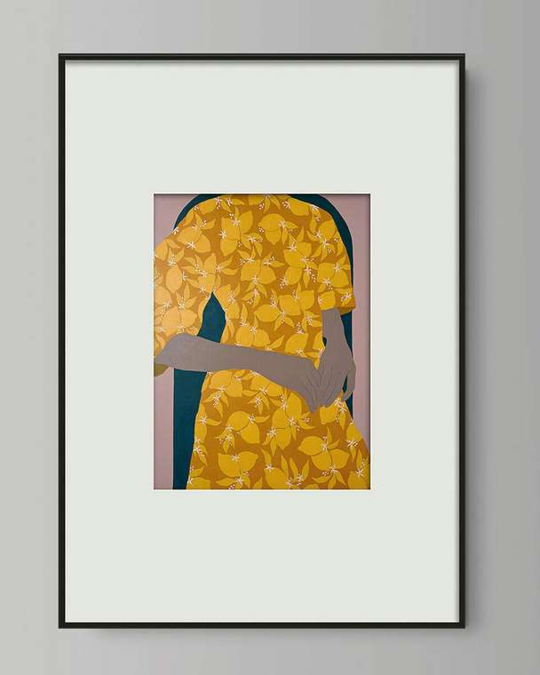 Интерьерное жикле Lemons 50х70 желтого цвета
