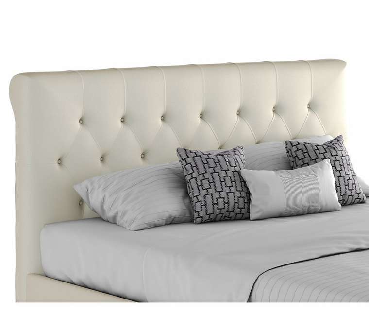 Кровать Амели 160х200 с подъемным механизмом белого цвета