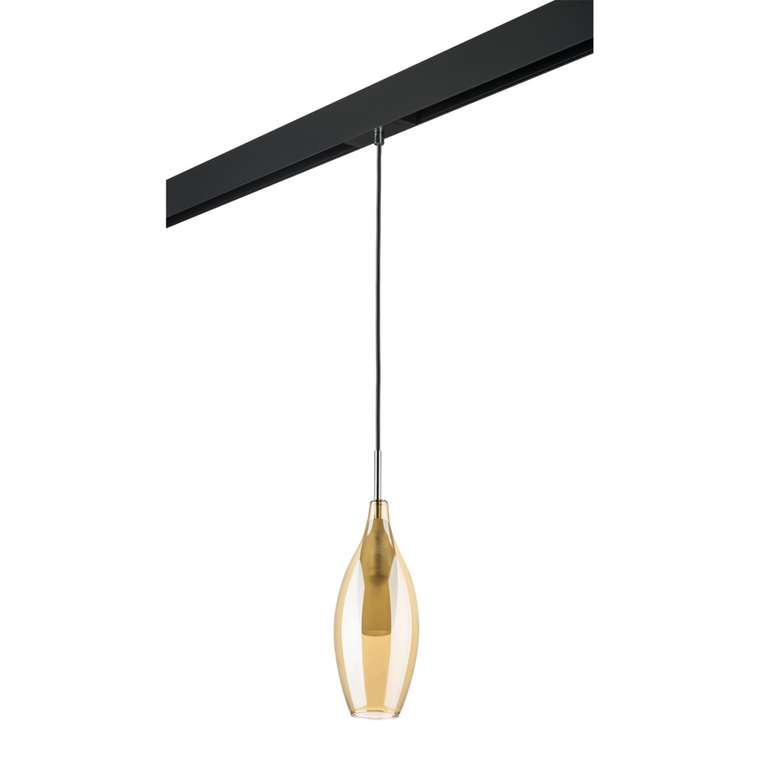 Светильник д/1-фазн трека PENTOLA 1х25W G9 ХРОМ/ЯНТАРЬ/ЧЕРНЫЙ (803023+595007)