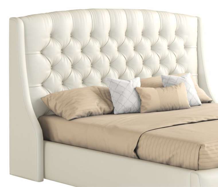 Кровать Стефани 160х200 белого цвета с матрасом