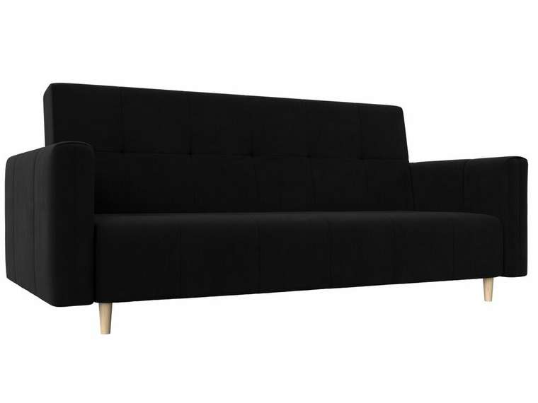Прямой диван-кровать Вест черного цвета