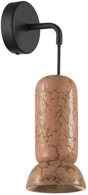 Бра Odeon Light Kerama 5054/1WC PENDANT черный/розовый/коричн./металл/керамика GU10 LED 4W