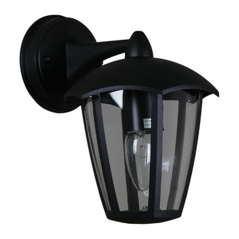 Уличный настенный светильник 08304-9.2-001SJ Top mount BK черного цвета