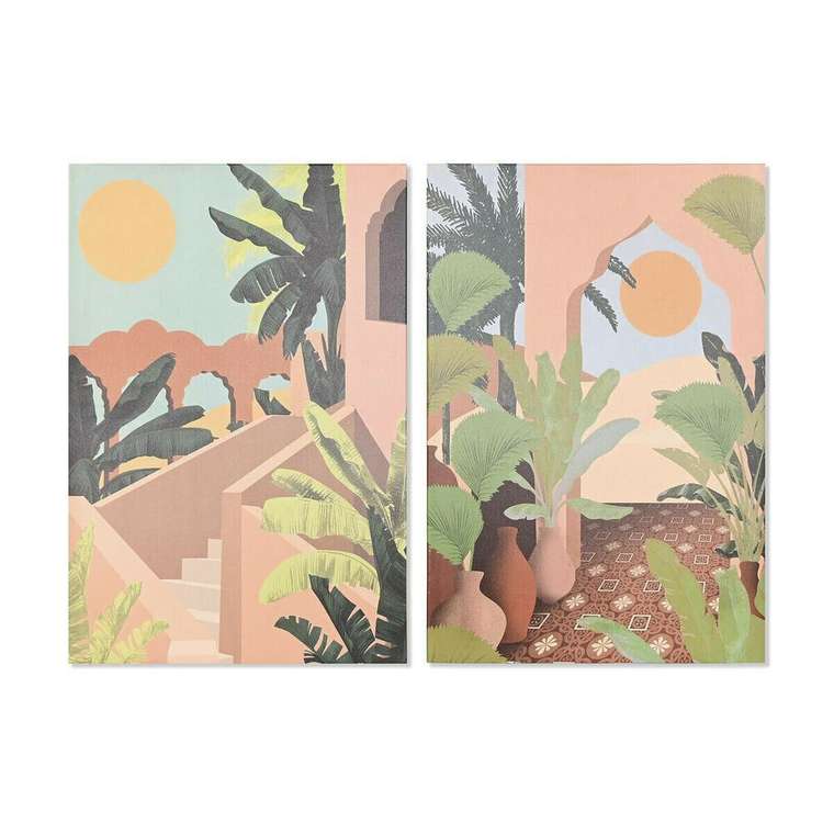 Картина 60 x 3,8 x 90 cm Индийка Индиец (2 штук)