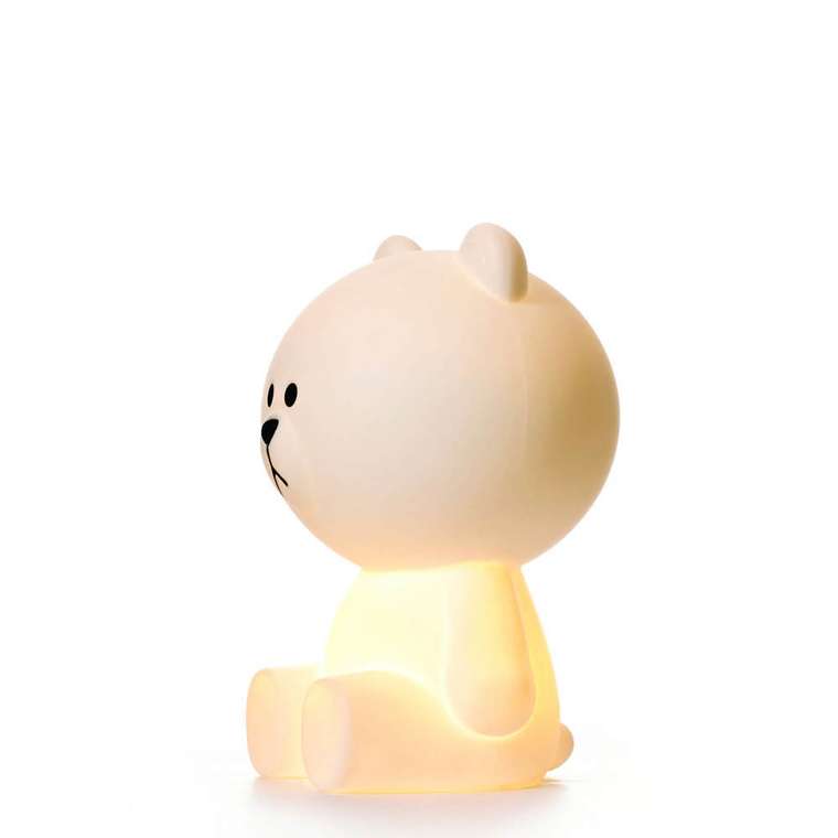 Детская настольная лампа Белый Мишка из силикона