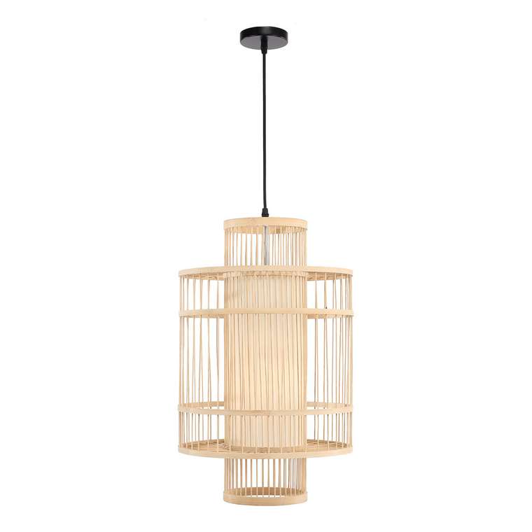 Светильник подвесной ST-Luce Древесный/Белый E27 1*40W ALMA