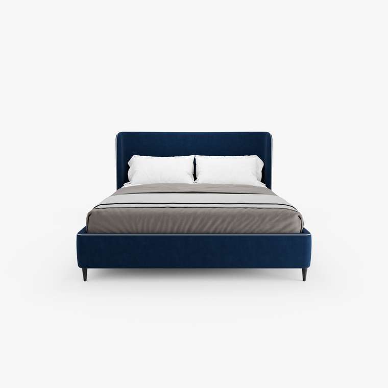 Кровать Perfecto 180х200 синего цвета с подъемным механизмом