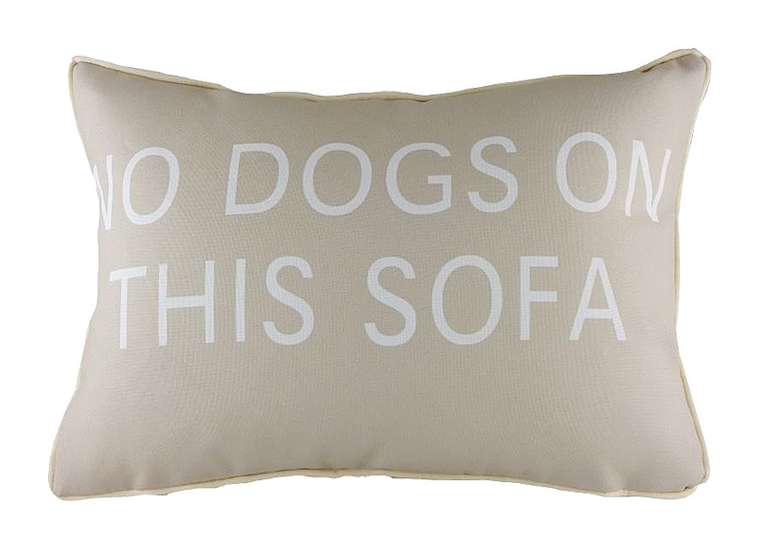  Подушка с надписью No Dogs on This Sofa