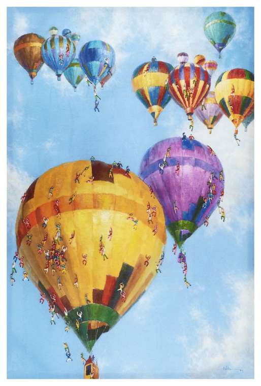 картина с воздушными шарами