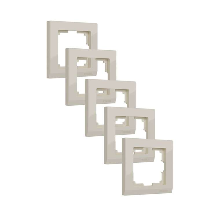 W0011803/ Рамка на 1 пост Stark (слоновая кость) - комплект 5 шт W0011803/ Рамка на 1 пост Stark (слоновая кость) - комплект 5 шт Stark слоновая кость