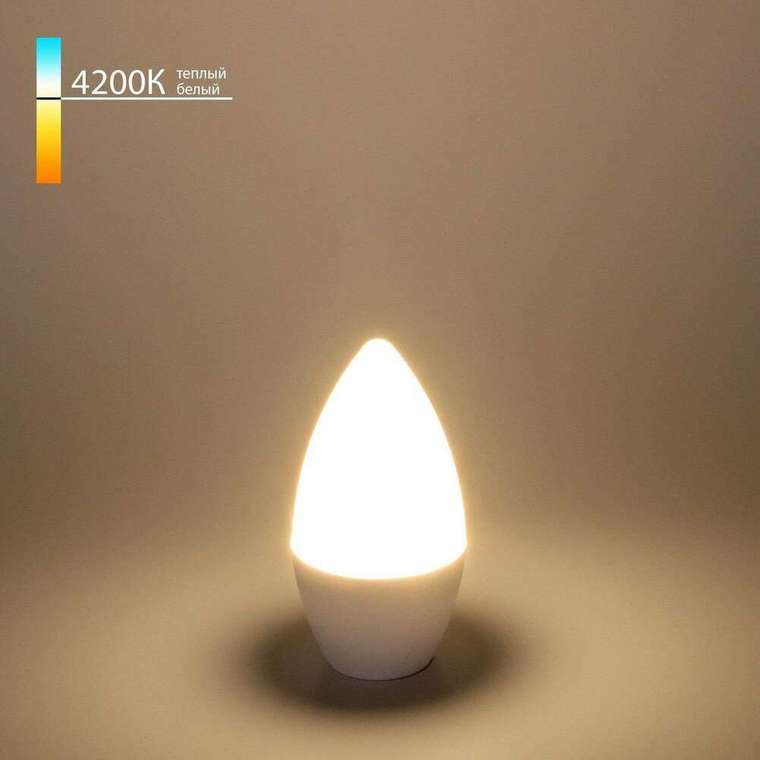 Светодиодная лампа C37 6W 4200K E14 BLE1422 формы свечи