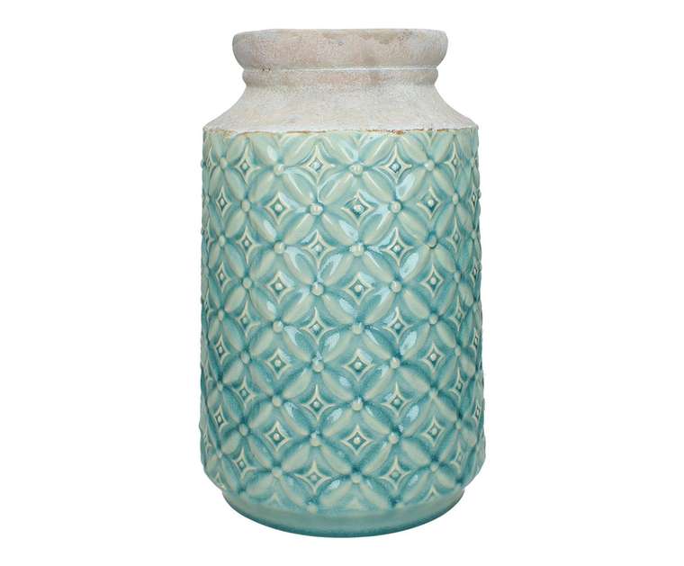 Керамическая ваза голубого цвета