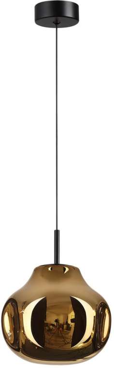 Подвесной светильник с золотой арматурой Odeon Light Vaso 5097/4LA черный/золотой/металл/стекло LED 4W 4000K