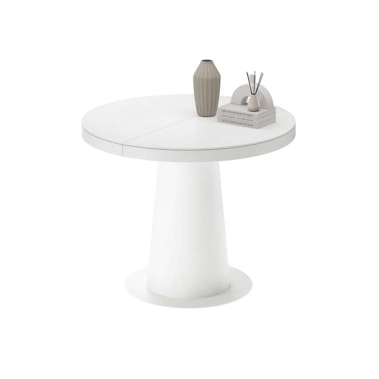 Раздвижной обеденный стол Мирах M белого цвета