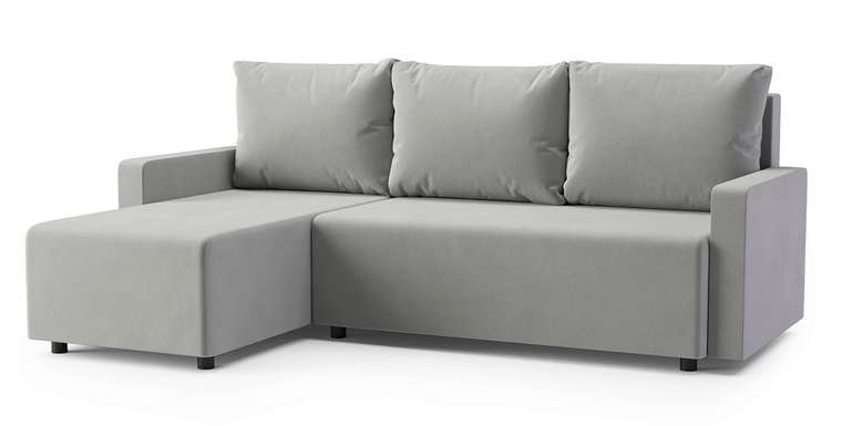 Угловой диван-кровать Винс светло-серого цвета