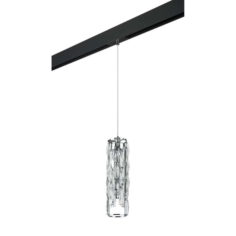 Светильник д/1-фазн трека LIMPIO 4х6W(led) G9 ХРОМ/ПРОЗРАЧНЫЙ/ЧЕРНЫЙ (722030+595007)