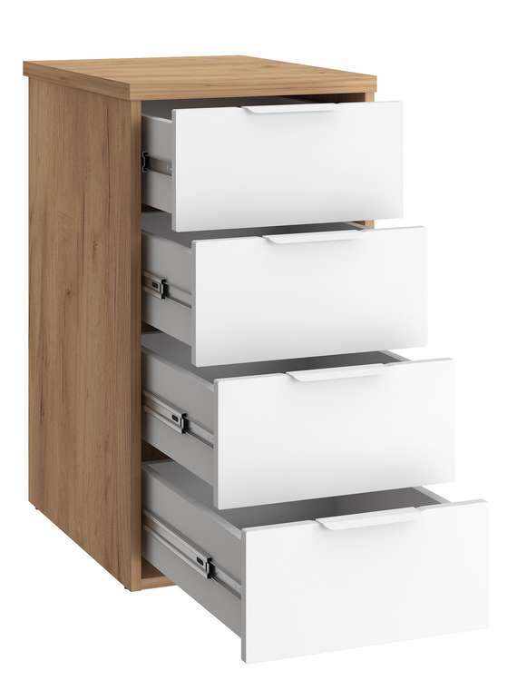 Тумба К-53 цвет дуб крафт золотой/меренга