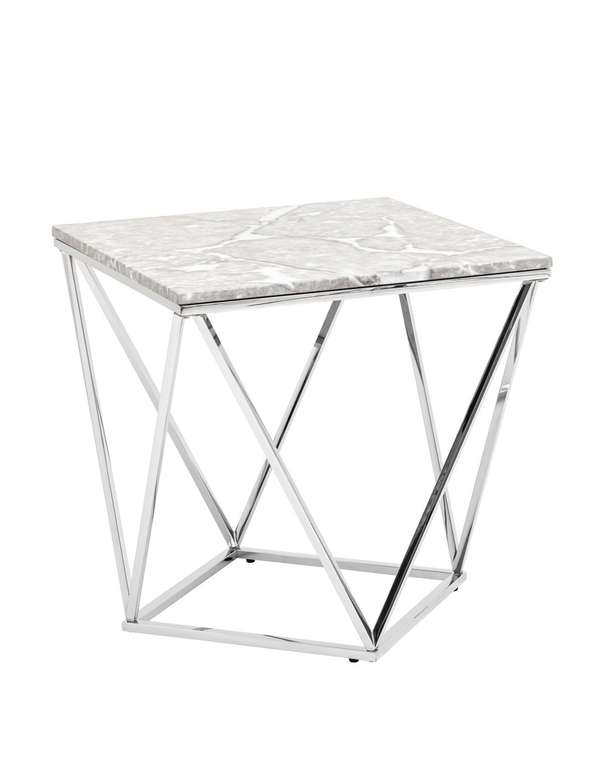 Кофейный столик Авалон серо-серебряного цвета