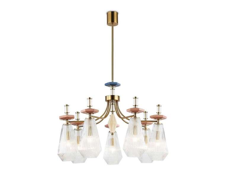 Люстра на штанге Ceramo Modern LH53184 (стекло, цвет прозрачный)