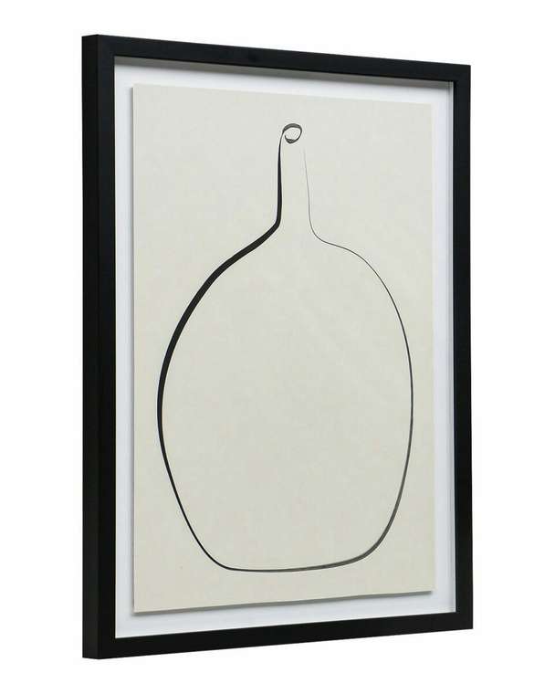 Постер Drawing Vase с чёрной рамой