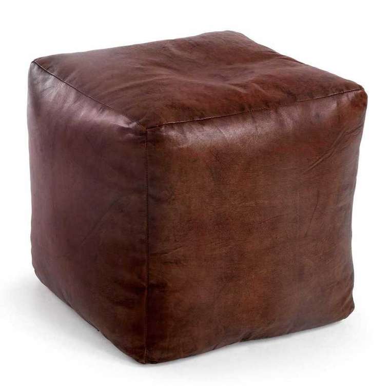 Пуф Hemma коричневого цвета