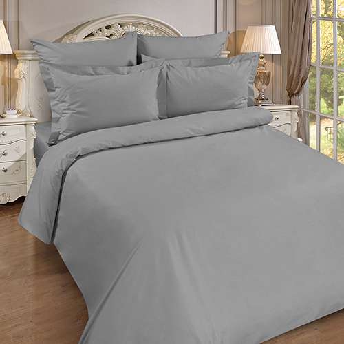 Простыня на резинке 'Цвет эмоций' 120х200х20, поплин, 100% хлопок, пл. 110 гр./кв. м., 'Грей'