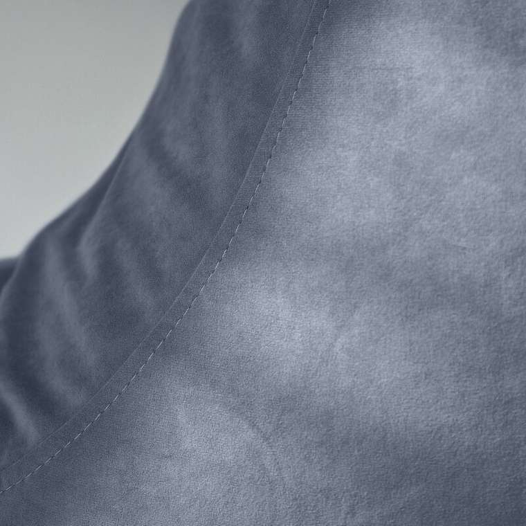 Кресло-пуф Люкс XXХХL пыльно-синего цвета