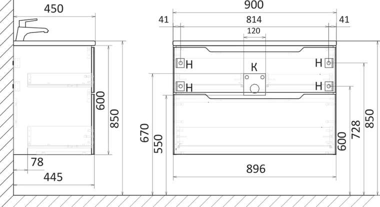 Тумба для комплекта Wector
