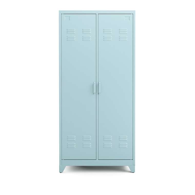 Шкаф с дверками из металла Hiba голубого цвета
