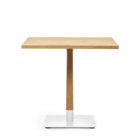 Обеденный стол Copine из белого дуба на стальном основании
