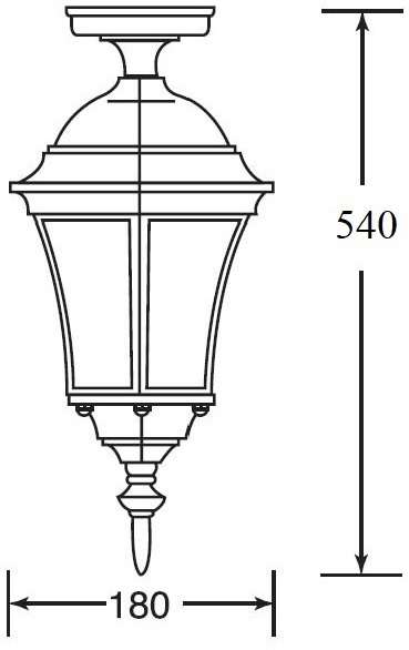 Потолочный светильник уличный IP44 Oasis Light ASTORIA 1 S 91305SA Bl в виде фонаря