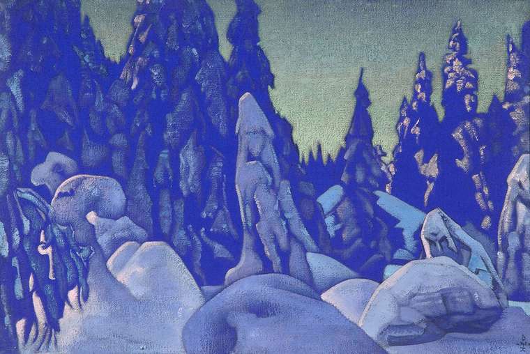Репродукция картины на холсте Стражи снега 1922 г.
