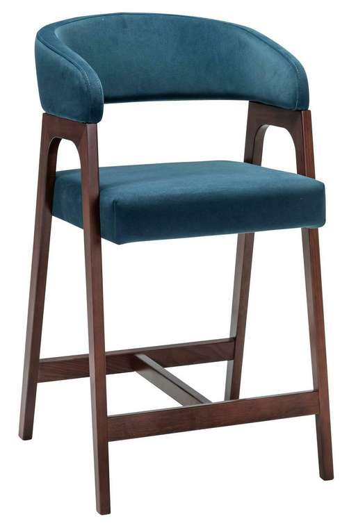 Полубарный стул Baxter синего цвета