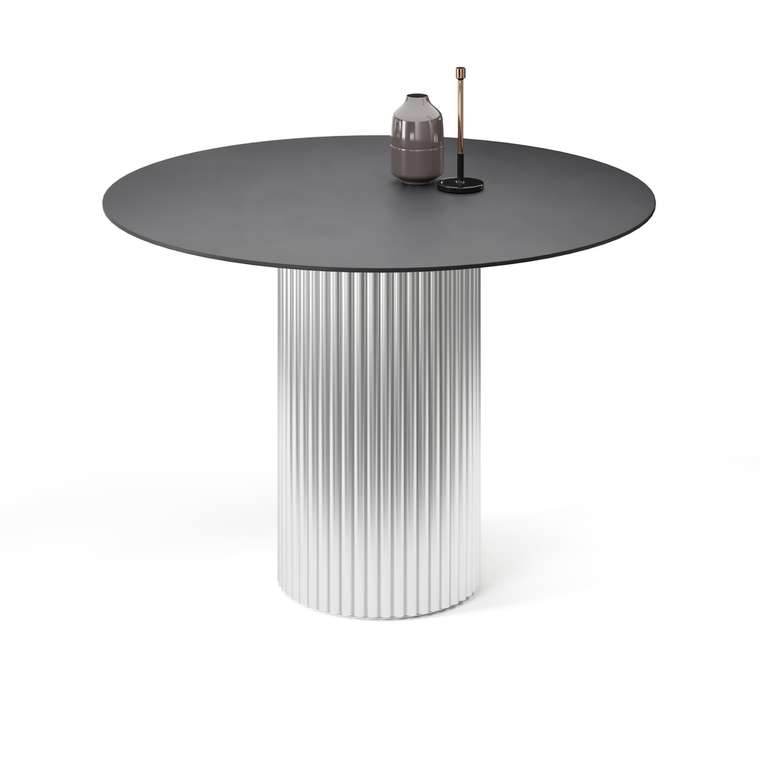 Обеденный стол Фелис S черно-серебряного цвета