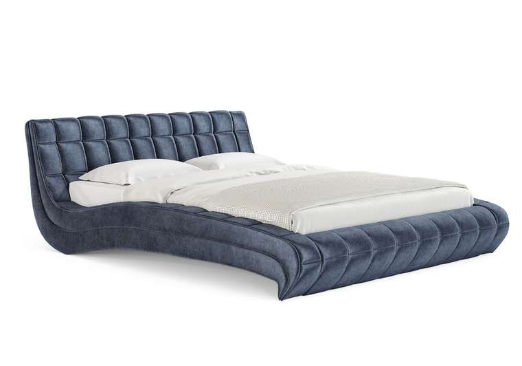 Кровать Milano 180х200 темно-синего цвета без основания и подъемного механизма