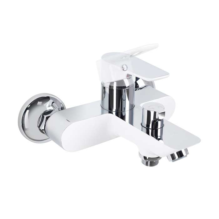 Смеситель для ванны IDDIS Cloud бело-серого цвета