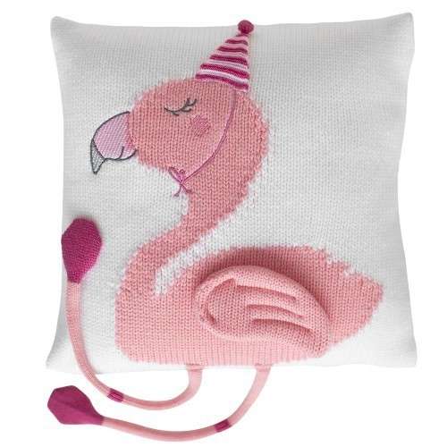 Подушка Фламинго белого цвета