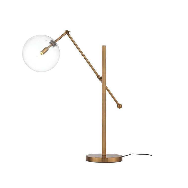 Настольная лампа Sandro с прозрачным плафоном
