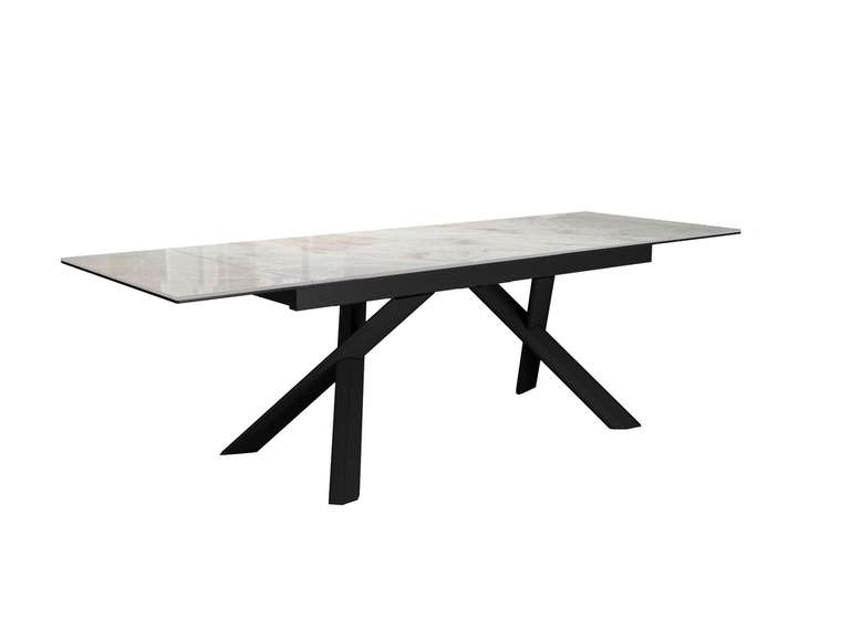 Раздвижной обеденный стол DikLine DKX140 черно-серого цвета