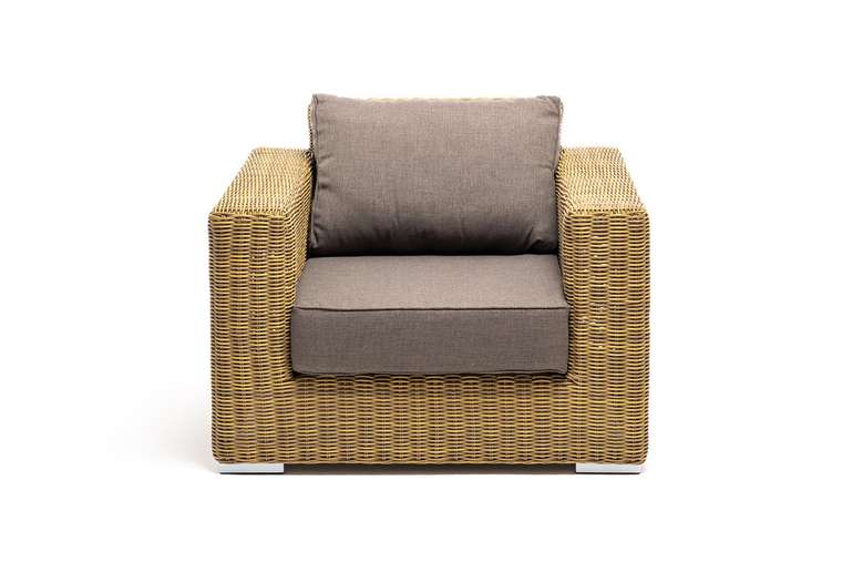 Кресло Боно серо-бежевого цвета