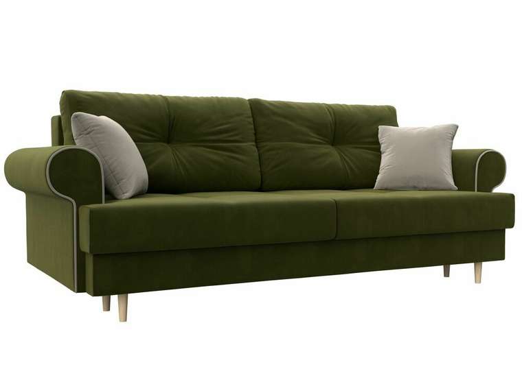 Прямой диван-кровать Сплин зеленого цвета