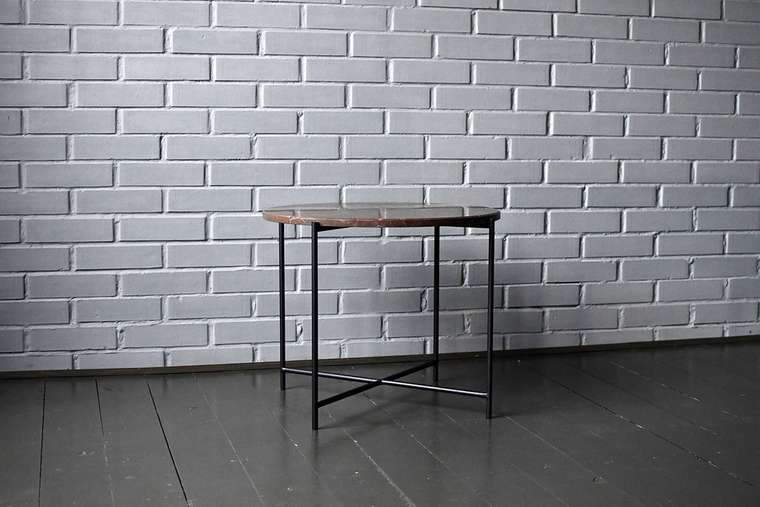 Кофейный стол Marble черно-коричневого цвета