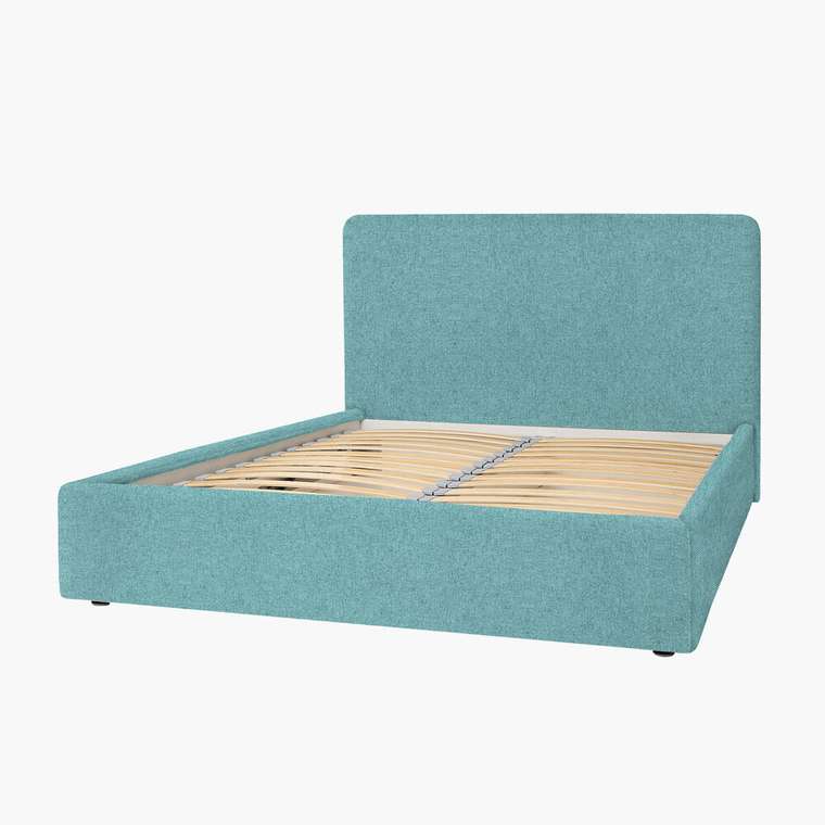 Кровать Cozy 200х200 бирюзового цвета без подъемного механизма