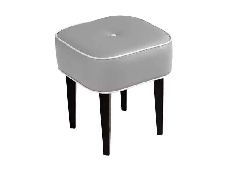 Табурет Handy SQ серого цвета с белым кантом 