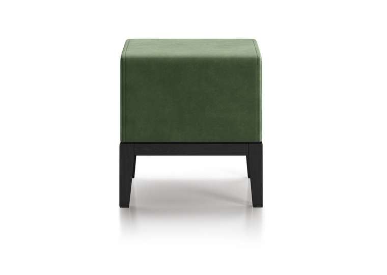 Пуф Fjord 40 зеленого цвета с черным основанием