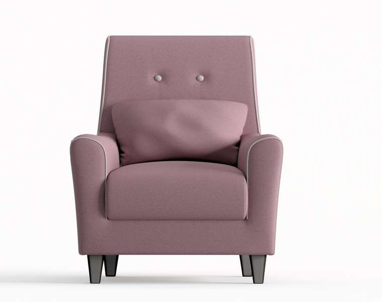 Кресло Мерлин в обивке из велюра темно-розового цвета