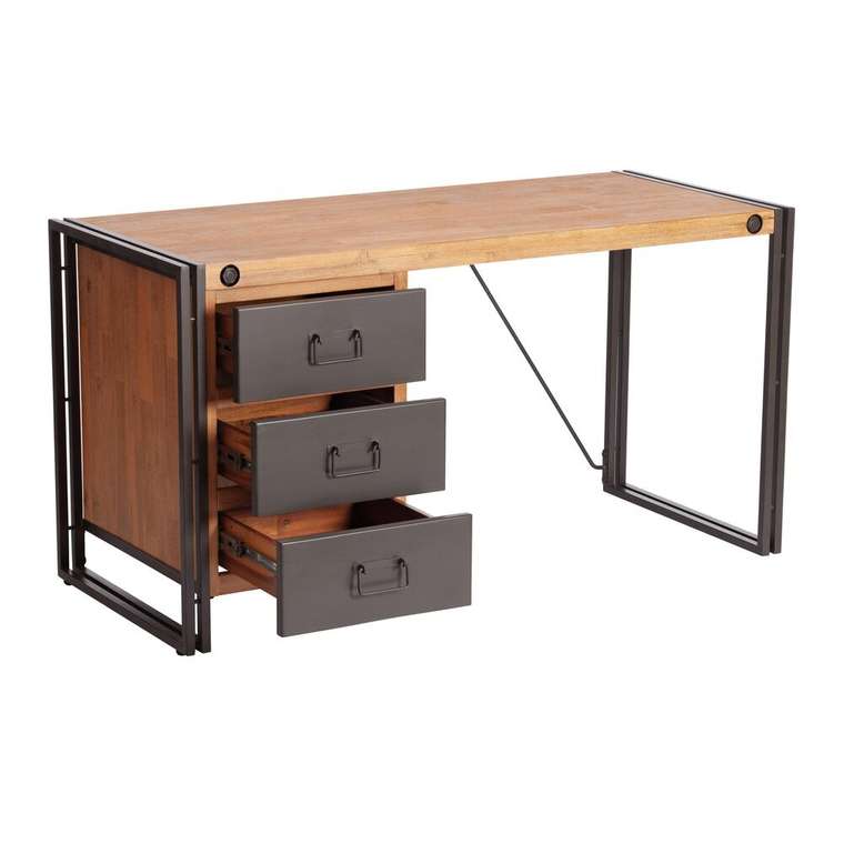 Письменный стол City бежево-коричневого цвета