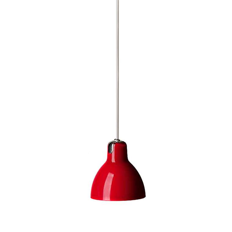 Подвесной светильник Rotaliana Luxy с плафоном красного цвета
