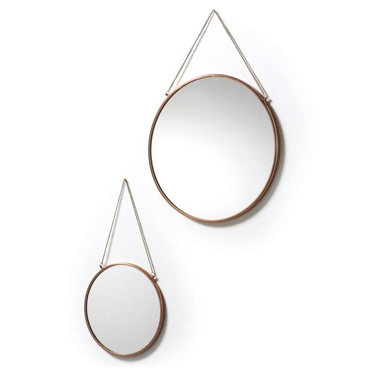 Набор из двух настенных зеркал Niko круглой формы 